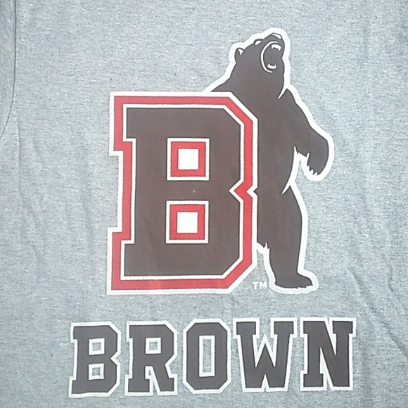 VTG Y2K BROWN UNIVERSITY COTTON BLEND GRAY BEAR TEE WOMANS SP - Picture 2 of 6